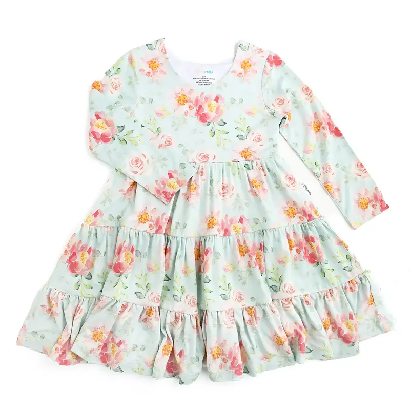 Mae Floral SWING DRESS Bamboo Dress Toddler Twirl Floral Outfit Gigi and Max