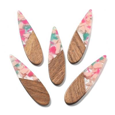 Resin and Walnut Pendants
