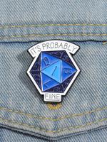 D20 Dice Design Brooch, Creative Cartoon Underground Labyrinth Game Design Badge for Backpack & Jeans & Jacket, Fashion Acces...