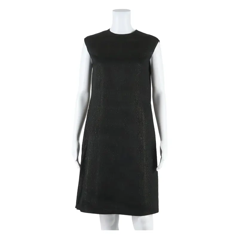 Womens Shift Dress Black Sleeveless Short M