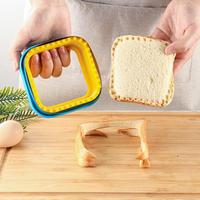Sandwich Cutter & Sealer, 1/2 Counts Cookie Plastic Cutter, Creative Cutting Tool for Home Kitchen Couple Breakfast Productio...