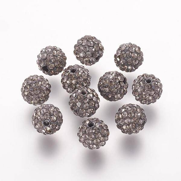 Polymer Clay Rhinestone Beads