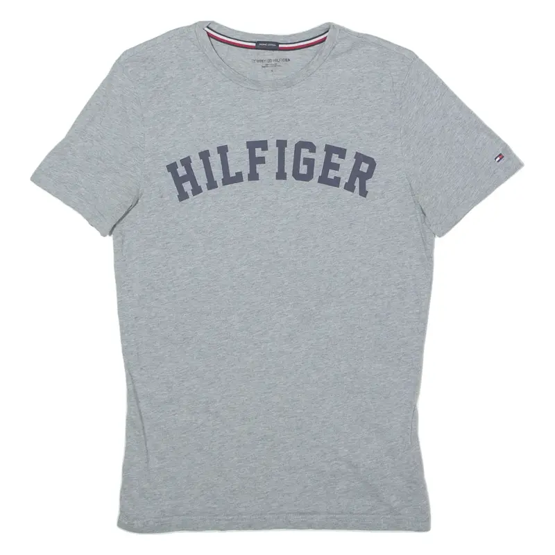 TOMMY HILFIGER Mens T-Shirt Grey Crewneck S