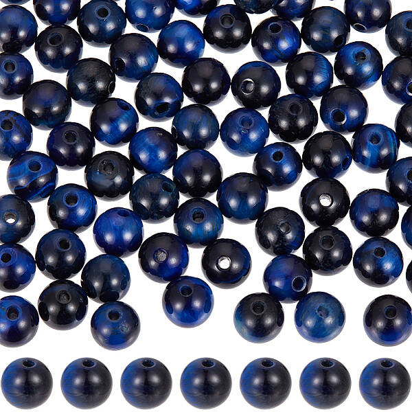 126Pcs Natural Tiger Eye Beads