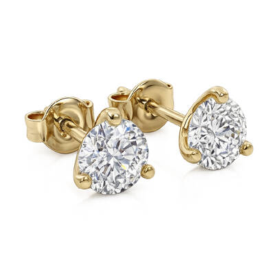 Lab Grown Martini Set Diamond Stud Earrings | 10K Yellow Gold 2 1/2 ct. tw.