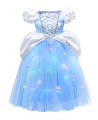 Light Up Princess Costume for Girls Princess Dress with Lights Halloween Birthday Cosplay Party Outfit