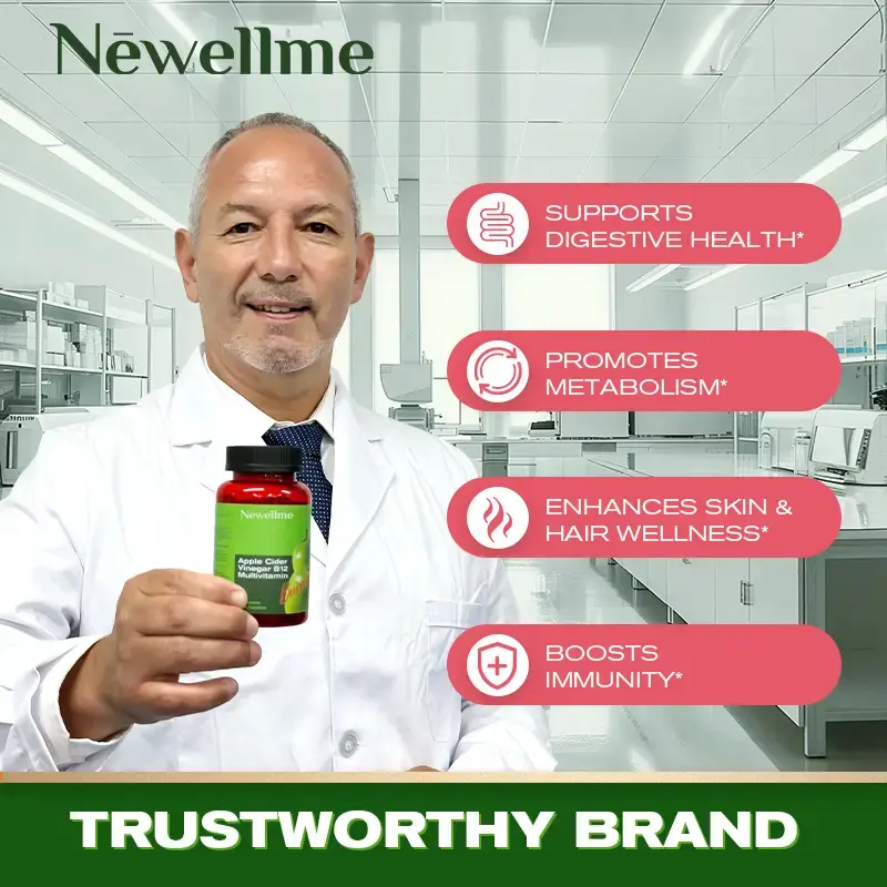 Apple cider Vinegar Gummy Vitamin-60 Count - Vitamin B12, gelatin free, Vegetarian and non-GMO, ACV supplement | Apple flavor...