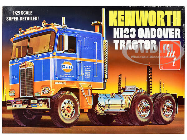 Skill 3 Model Kit Kenworth K-123 Cabover Truck Tractor Gulf Oil 1/25 Scale Model by AMT