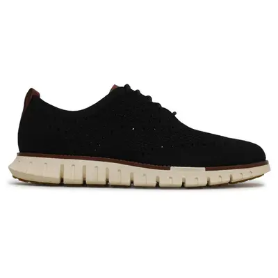 Cole Haan Zerogrand Remastered Wingtip Textile Men's Lace Up Shoes - Black Ivory - Size:US 8 Men