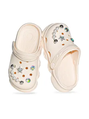 Cool and Comfortable Youth Summer Garden Shoes, Breathable Slip-Resistant Eva Sandals for Girls, Star Chain Pattern for Indoo...