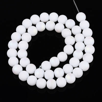 Frosted Opaque Glass Beads Strands