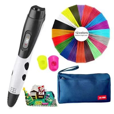 3D Printing Pen Set, 1 Set 3D Pen & 12 Colors PLA Filament & Accessories, Creative Learning Art Activity Set, DIY Painting Su...