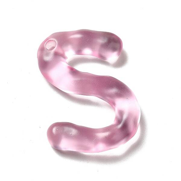 Transparent Resin Alphabet Pendants