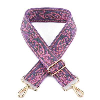 Flower Pattern Nylon Canvas Handbag Webbing Bag Straps