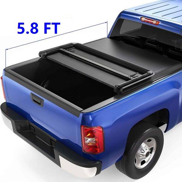 OEDRO 5.8FT Soft Tri-fold Tonneau Cover for 2007-2013 Chevy Silverado/GMC Sierra 1500 (Only fit 5.8ft Crew Cab)