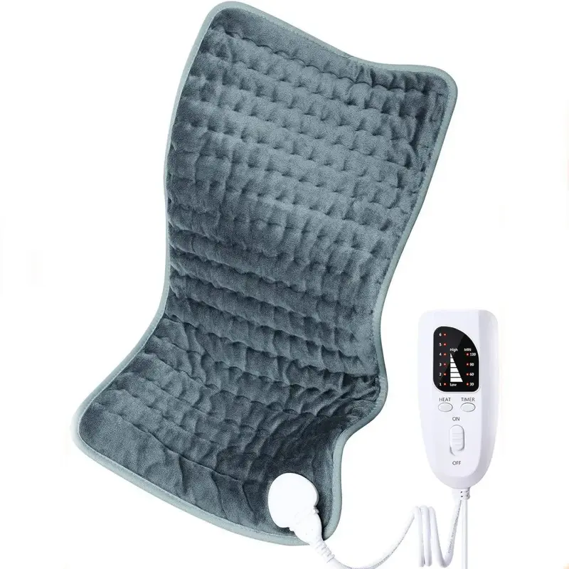 Portable Electric Heating Pad, Electric Massaging Heating Pad for Hip, Neck, Waist, Shoulder, Electric Heating Mat with 6 Hea...