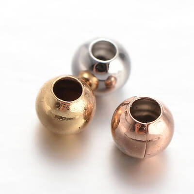 Round Brass Spacer Beads