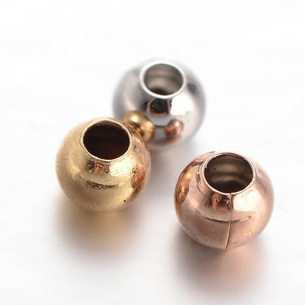 Round Brass Spacer Beads