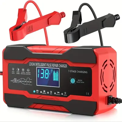 Full Auto Car Battery Charger, 12V 10A 24V 5A Car Battery Charger, Motorcycle Car Battery Charger, Auto Motorcycle Car Batter...