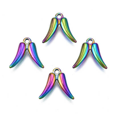 Rack Plating Rainbow Color Alloy Charms