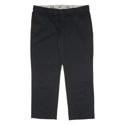 DICKIES 774 Original Workwear Womens Twill Trousers Black Straight W44 L32