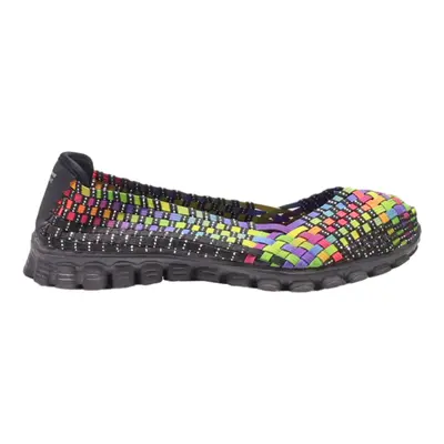 SKECHERS Ballet Shoes Black Synthetic Womens UK 5