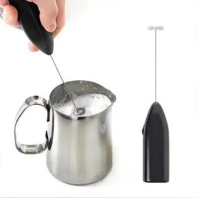 Batteries Required Electric Milk Frother without Battery, Handheld Egg Beater, Coffee Mixer for Kitchen