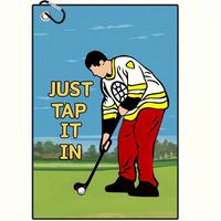 Cartoon Golf Player Pattern Golf Towel, Golf Towel with Clip, Golf Accessories for Men & Women