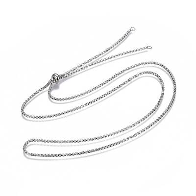 Tarnish Resistant Adjustable 304 Stainless Steel Slider Necklaces