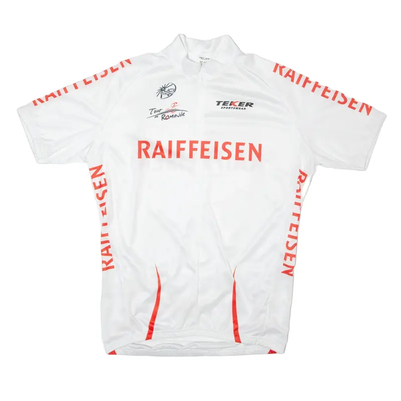 TEKER Cycling Full Zip Mens Jersey White M