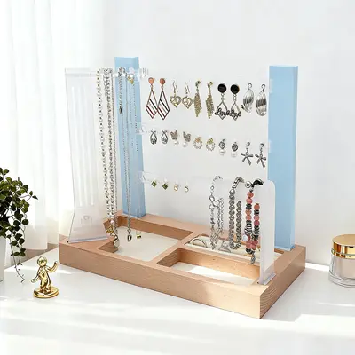 smoky frosted 3 tier acrylic jewelry organizerjewelry organizer