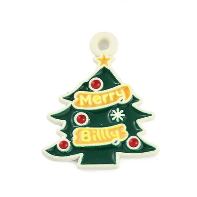 Christmas Theme Spray Painted Alloy Enamel Pendants
