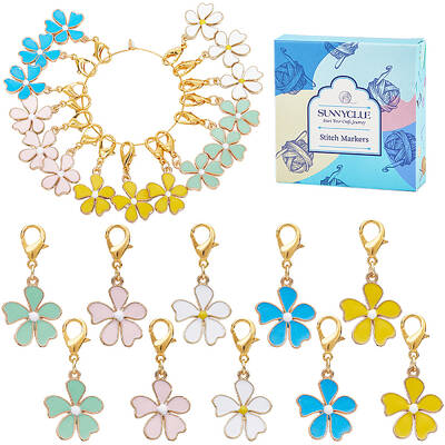 Alloy Enamel Flower Pendant Decoratoins