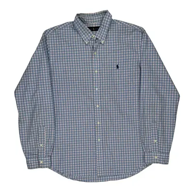 Ralph Lauren Checked Shirt - XL Blue Cotton
