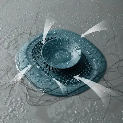 Silicone Sink Drain Hair Catcher, 1/2 Counts Press Type Kitchen Sink Drain Filter, Anti-clogging Hair Stopper, Bathroom Gadge...