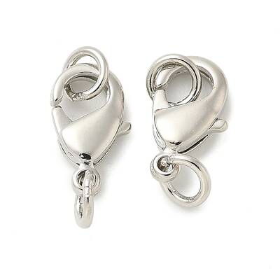 Rack Plating Brass Lobster Claw Clasps
