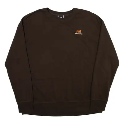 NEW BALANCE Mens Sweatshirt Brown 2XL