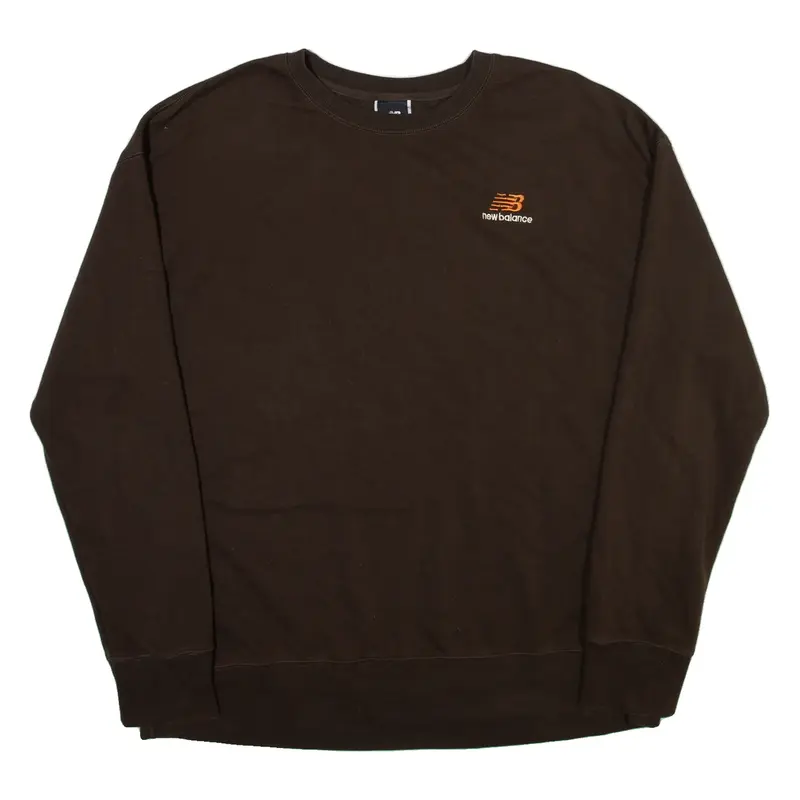 NEW BALANCE Mens Sweatshirt Brown 2XL