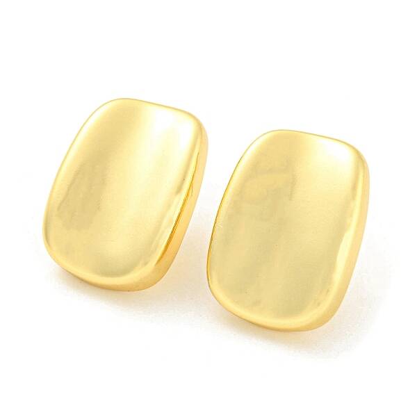 Rack Plating Brass Rectangle Stud Earrings