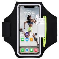 Running Armband, Sports Phone Holder for iPhone Galaxy, Fitness Workout Armband Protective Case with Earphones Pocket & Card ...