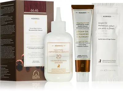 Korres Argan Oil permanent hair dye with argan oil color 66.46 Intense Burgundy Red 50 ml