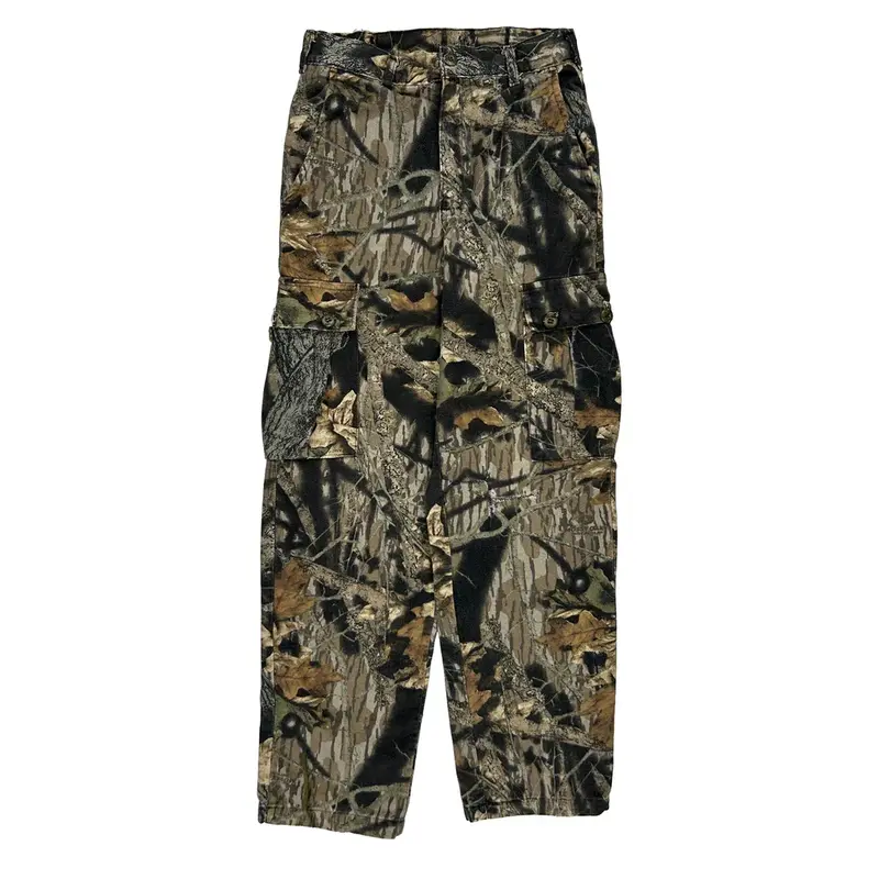 Hunting Unbranded Camo Cargo Trousers - 28W 30L Khaki Cotton | Size: 28″ waist