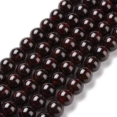 Natural Garnet Round Beads Strands