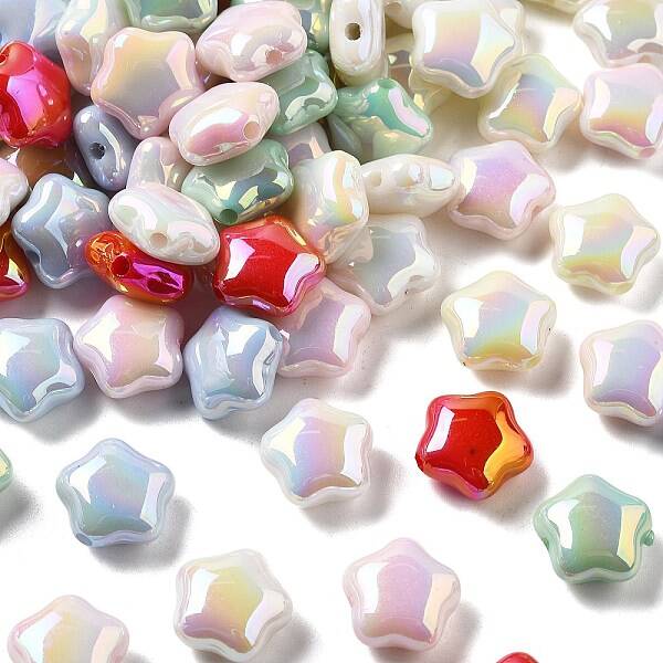 UV Plating Opauqe Acrylic Beads