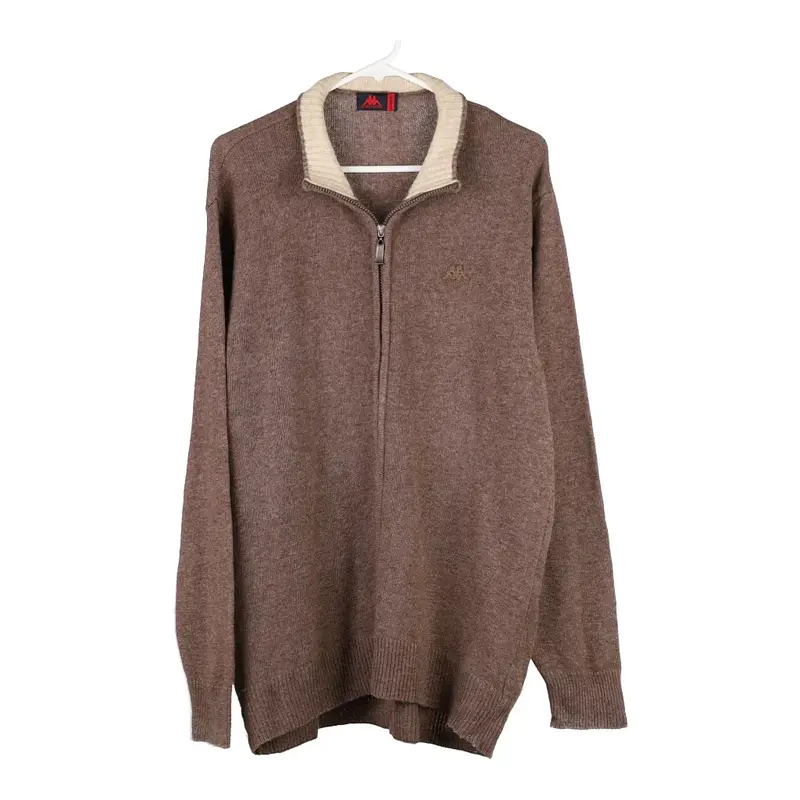 Kappa Zip Up - XL Brown Wool Blend