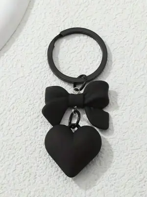 1pc Women Y2K Style Matte Heart Shaped Keychain, Cute And Cool Personality Gift Keyring Pendant For Best Friends