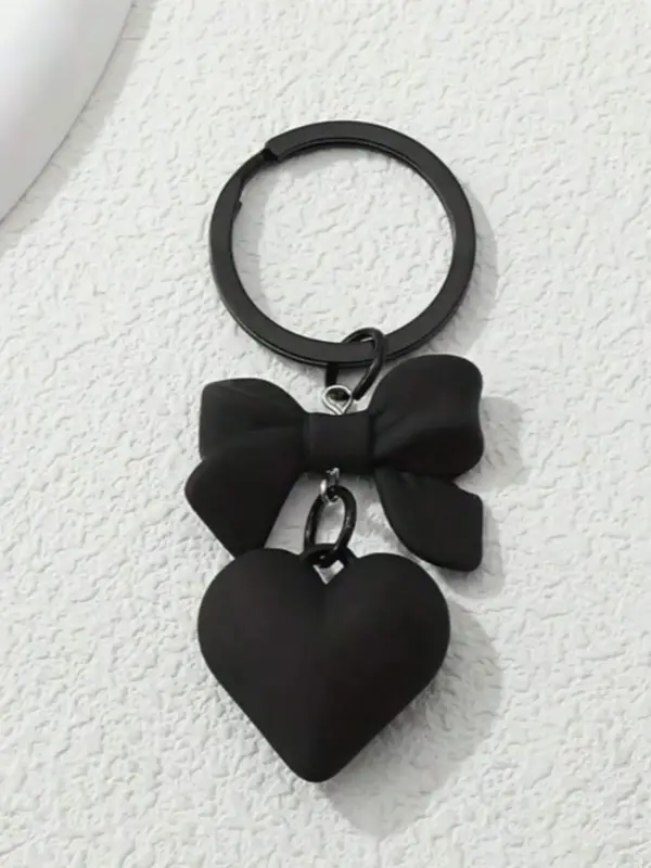 1pc Women Y2K Style Matte Heart Shaped Keychain, Cute And Cool Personality Gift Keyring Pendant For Best Friends