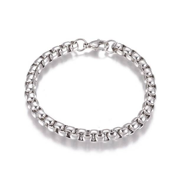 Tarnish Resistant 304 Stainless Steel Box Chain Bracelets