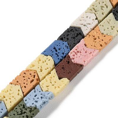 Synthetic Lava Rock Dyed Beads Strands