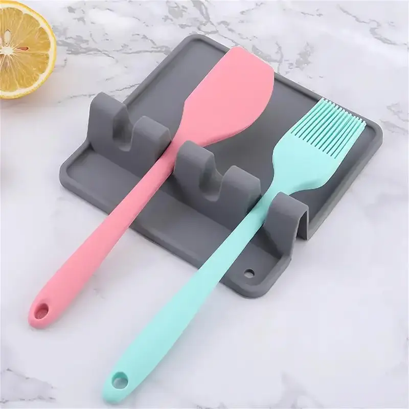 Spoon Rest, 1 Count Kitchen Silicone Tableware Rest, Spoon Holder Rest, Kitchen Gadgets